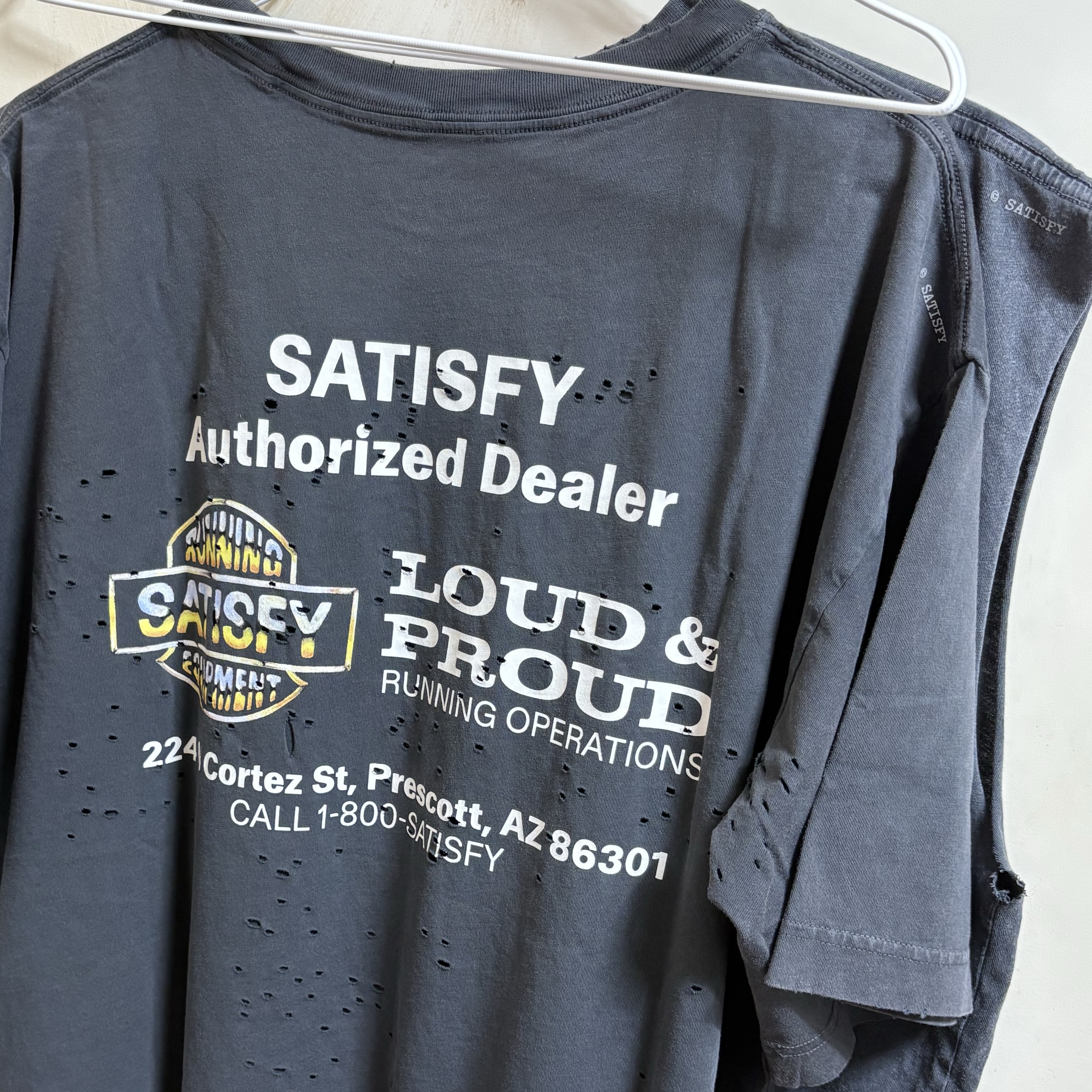 Satisfy MothTech Harley T-Shirt Aged Black 착용 스타일