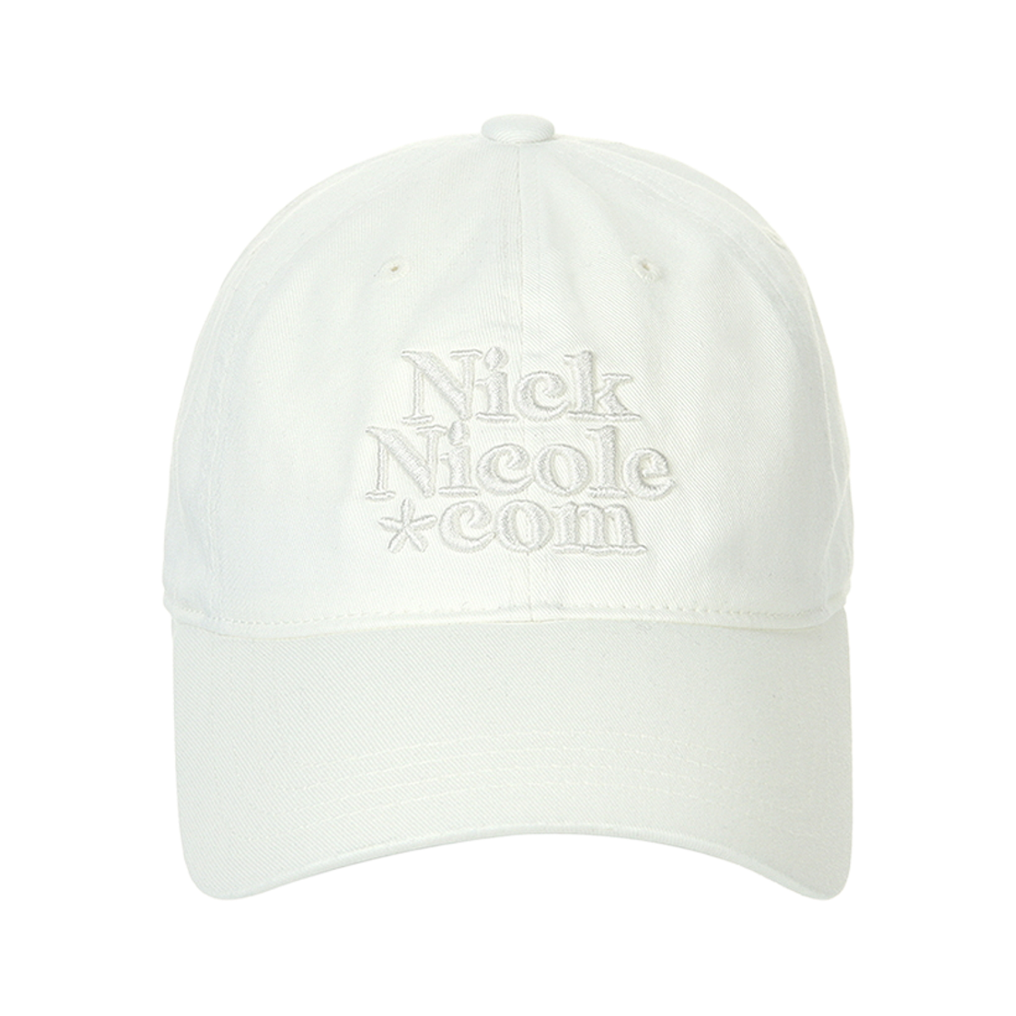 닉앤니콜 NN 닷컴 시그니처 볼 캡 리얼 화이트(NICK&NICOLE NN Dotcom Signature Ball Cap Real White)