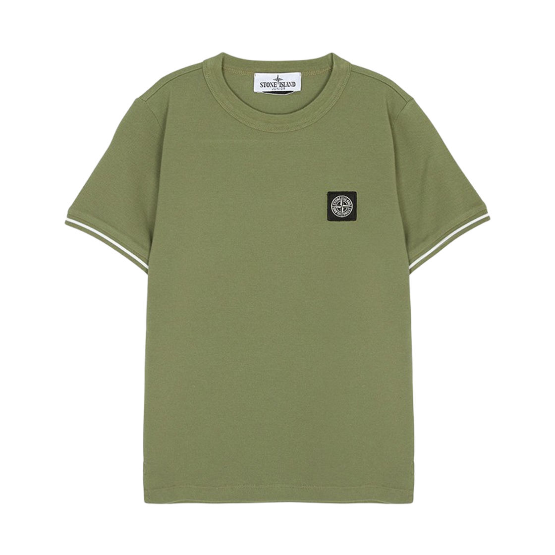 L1S1621000-01S0018-V0058 (Kids) Stone Island 2100001 Compass Logo Patch T-Shirt Olive Green - 26SS