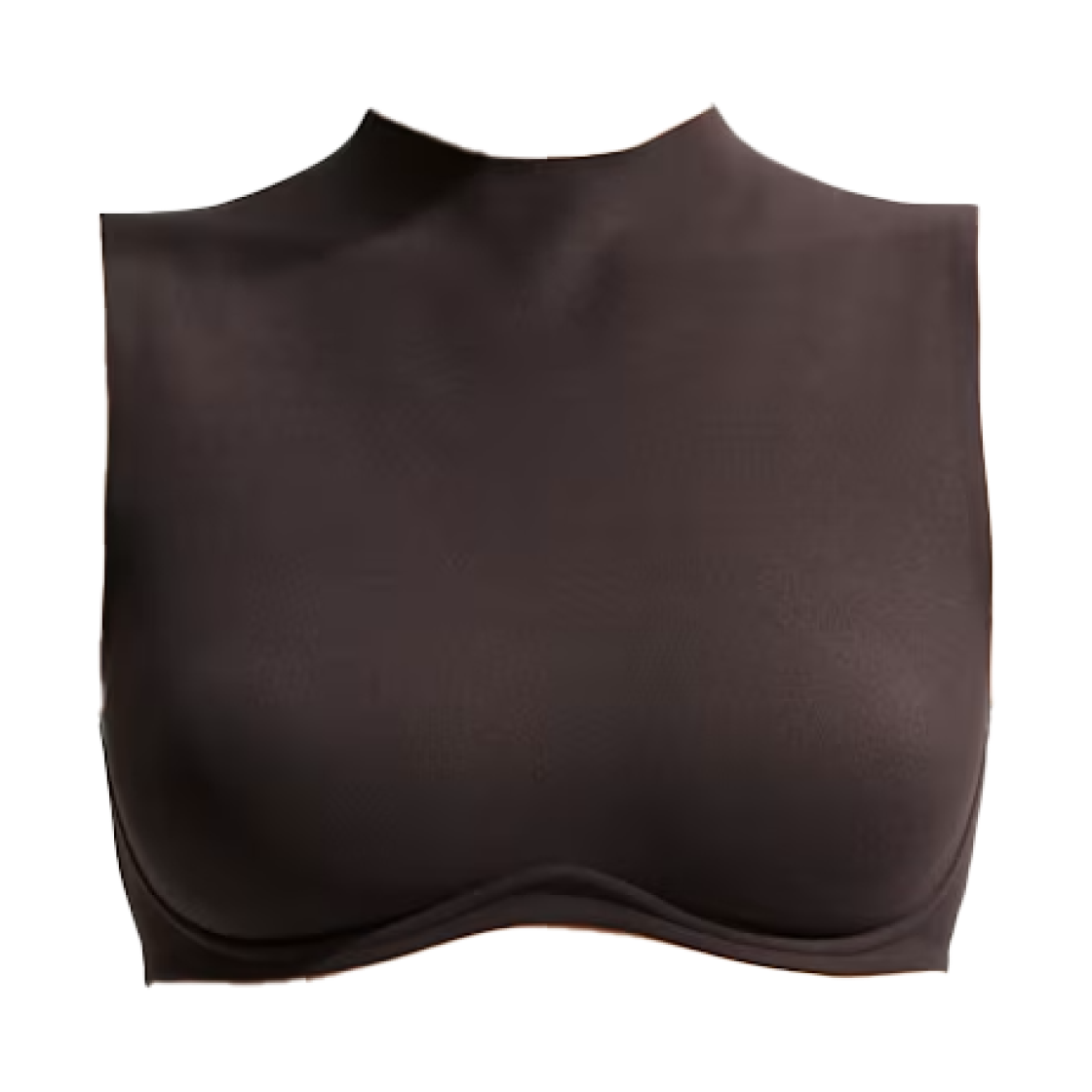 IR8684-231 (W) NikeSKIMS Studio Stretch Medium-Support Mock Neck Sports Bra Dark Roast