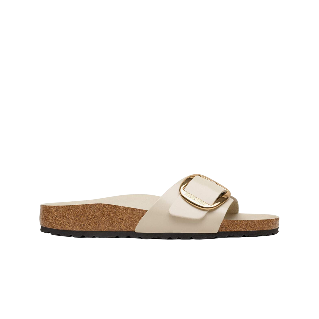 1031823 (W) Birkenstock Madrid Big Buckle High-Shine Oyster - Narrow