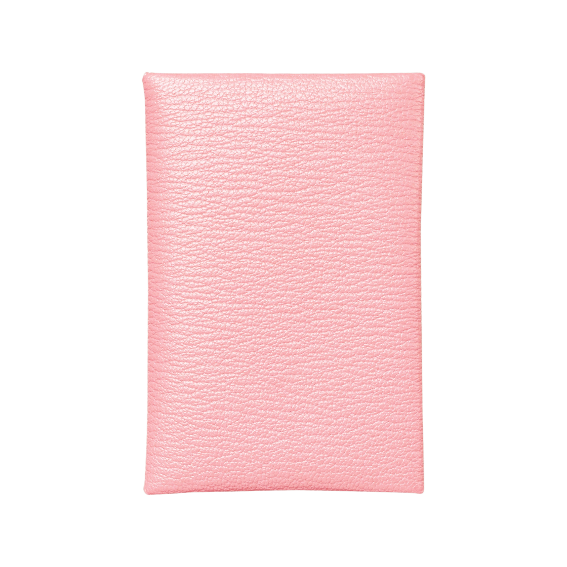 H044166CK3Q Hermes Calvi Card Holder Mysore Goatskin & Palladium Rose Sakura