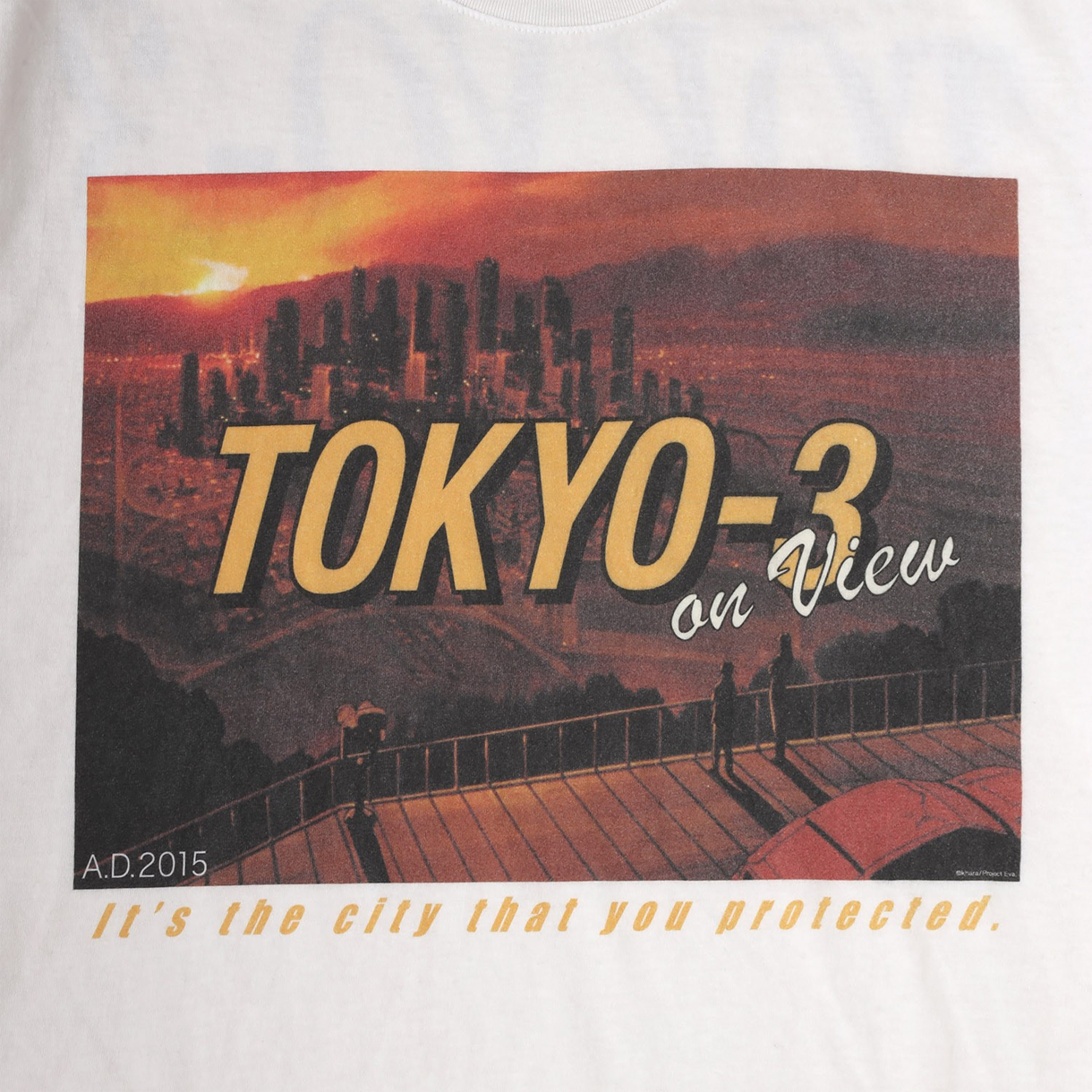 에반게리온95 신지 앤드 미사토 루킹 앳 더 도쿄-3 화이트 - 26FW(Evangelion95 Shinji And Misato Looking At The Tokyo-3 White - 26FW) - 3