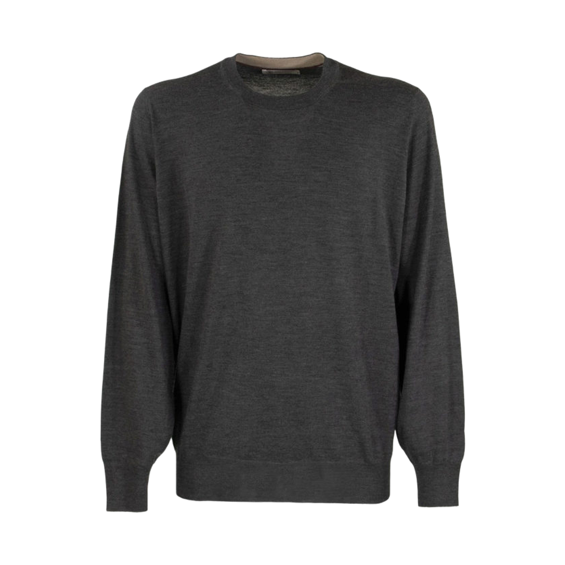 M2400100-CS477 Brunello Cucinelli Wool Cashmere Crewneck Knit Charcoal