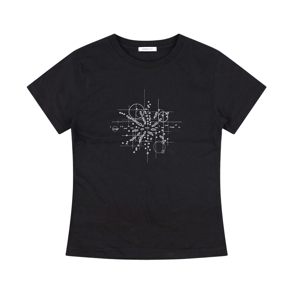 (W) 닷지툴 파이어워크 타이포 티셔츠 블랙((W) dadgetool Firework Typo T-Shirt Black)
