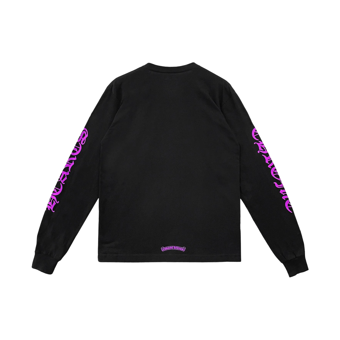크롬하츠 넥 스크립트 로고 포켓 롱슬리브 티셔츠 블랙 퍼플(Chrome Hearts Neck Script Logo Pocket Long Sleeve T-Shirt Black Purple) - 2