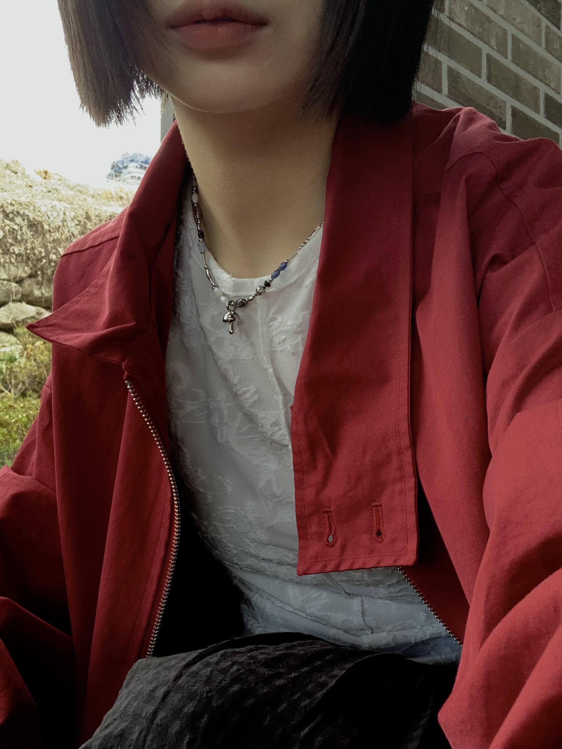 Riomeu Parasola Mushroom Necklace 착용 스타일 - 2
