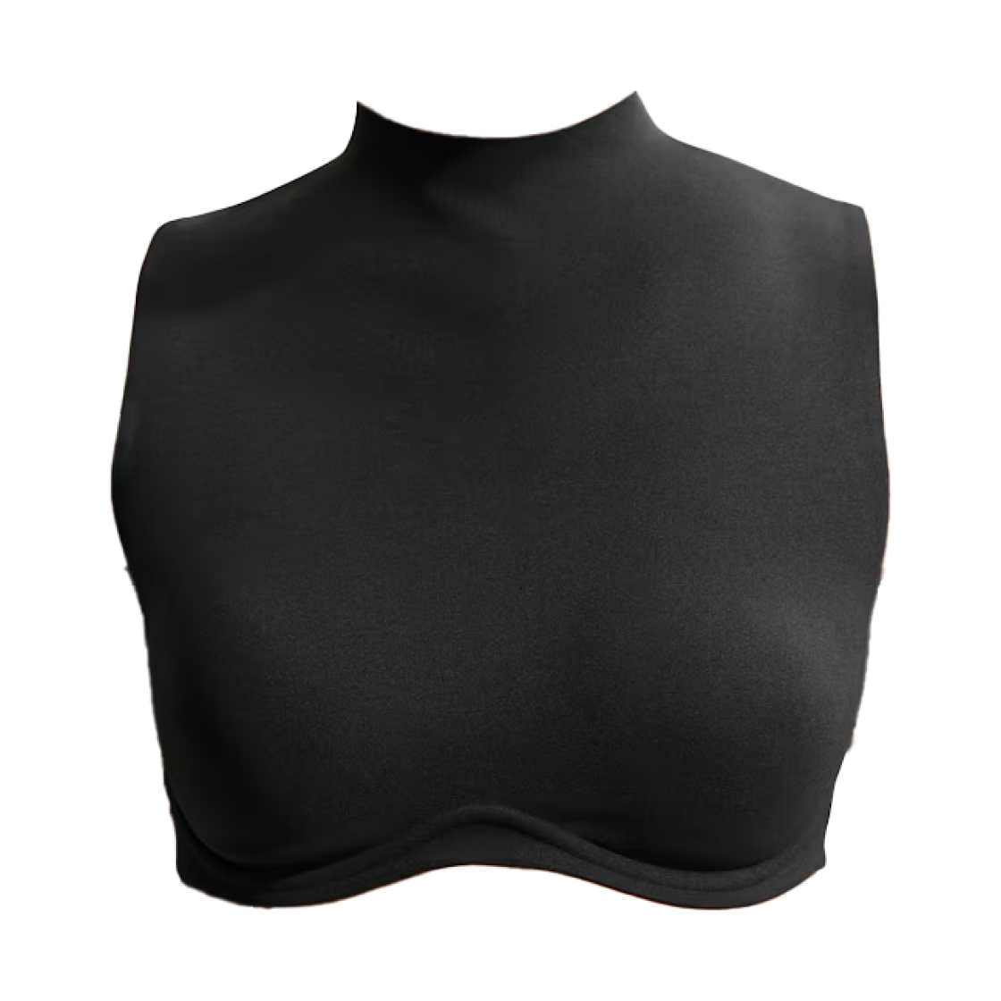 IR8684-054 (W) NikeSKIMS Studio Stretch Medium-Support Mock Neck Sports Bra Obsidian