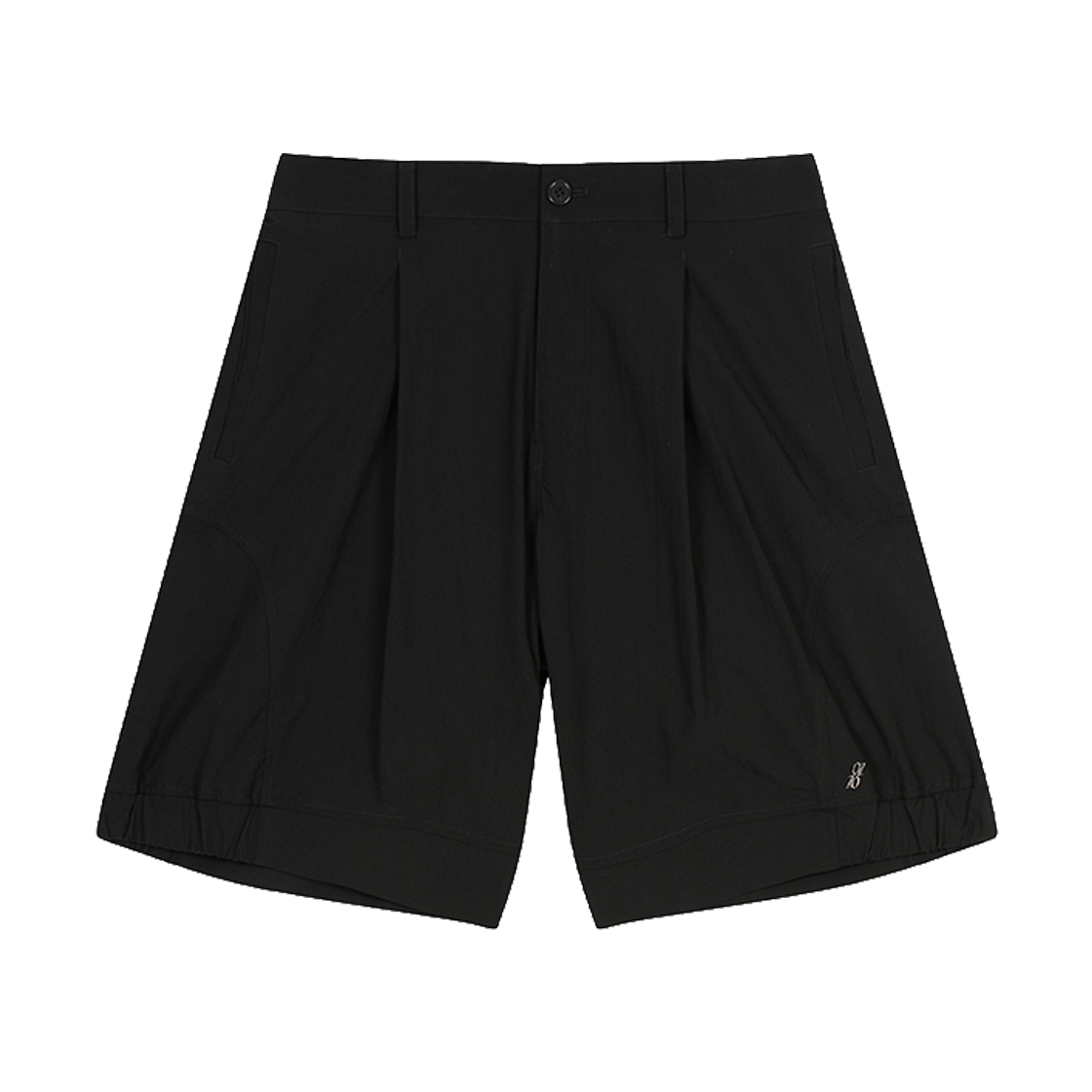 지오송지오 컬렉션 우븐 밴드 쇼츠 블랙 BI3PT305BK(ZIOSONGZIO COLLECTION Woven Band Shorts Black) - 1