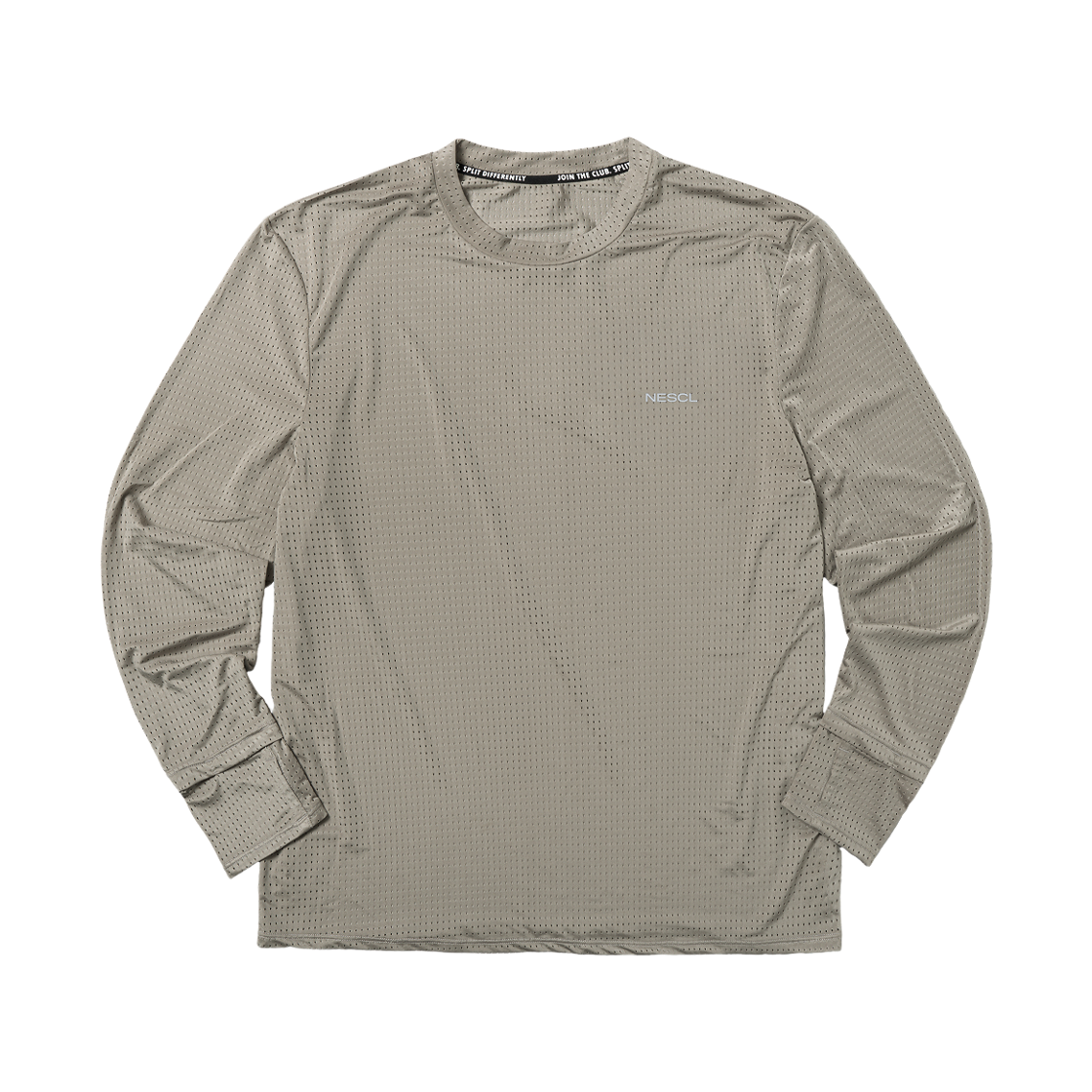 네거티브 스플릿 클럽 에어벤트 솔리드 핑거 워치홀 롱슬리브 시멘트베이지(negative split club Air Vent Solid Finger Watchhole Long Sleeve Cement Beige)