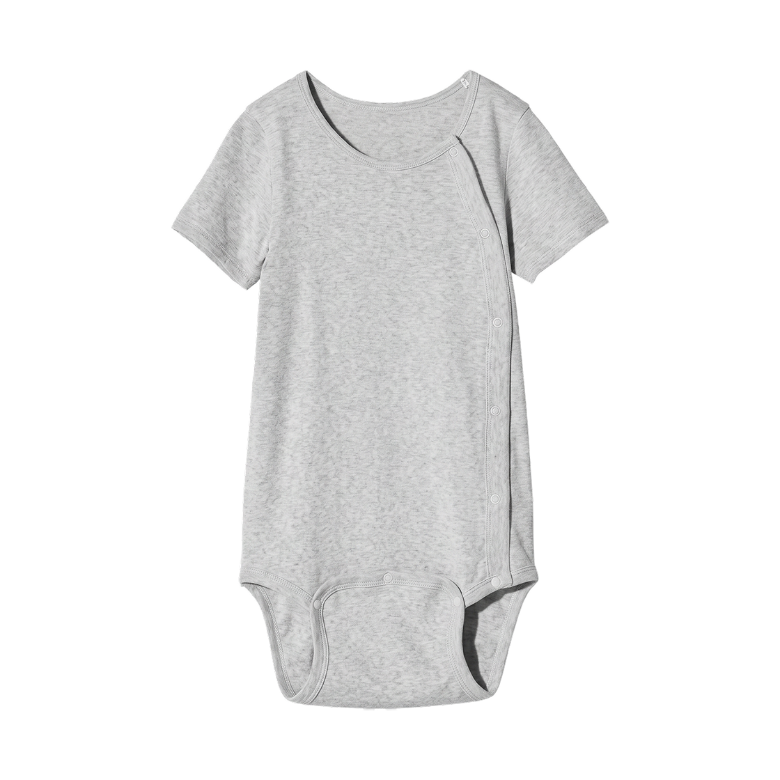 459545-03 (Kids) Uniqlo Cotton Front Crewneck Bodysuit Gray