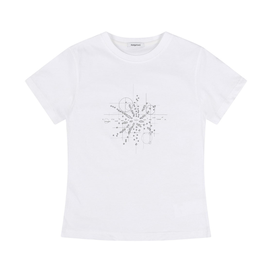(W) 닷지툴 파이어워크 타이포 티셔츠 화이트((W) dadgetool Firework Typo T-Shirt White)