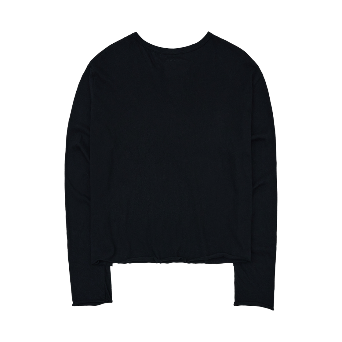 투위드 거즈크롭 롱슬리브 티셔츠 블랙(Tuewid Gauze Crop Longsleeve T-Shirts Black) - 2