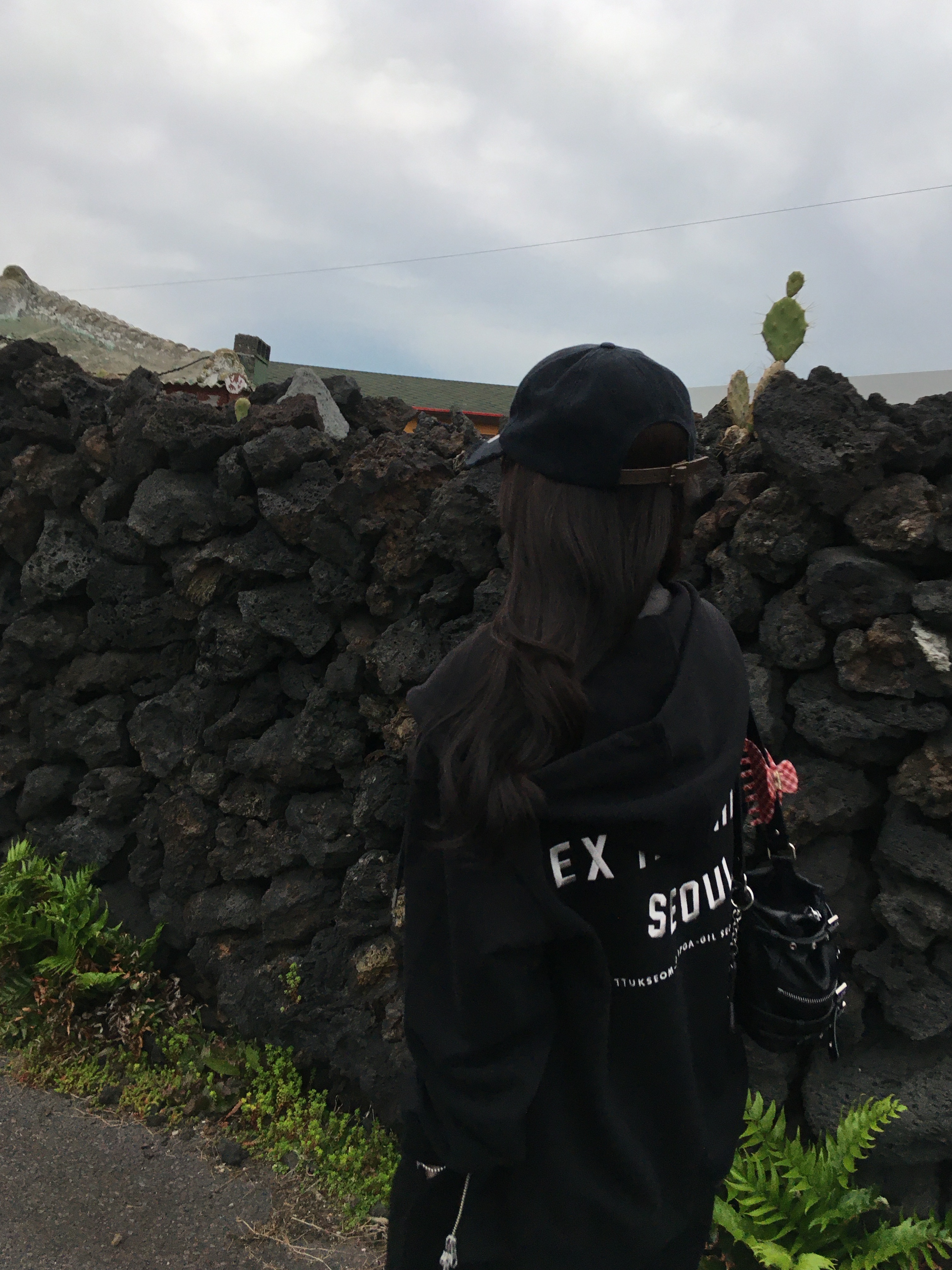 Deus Ex Machina College Address Hoodie Zip Up Black 착용 스타일 - 2