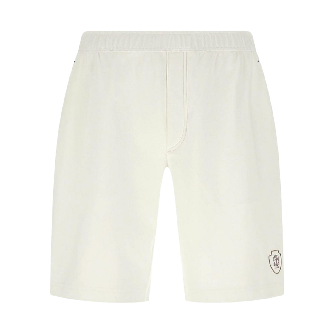 ML8243390T-C159 Brunello Cucinelli Interlock Cotton Bermuda Shorts White
