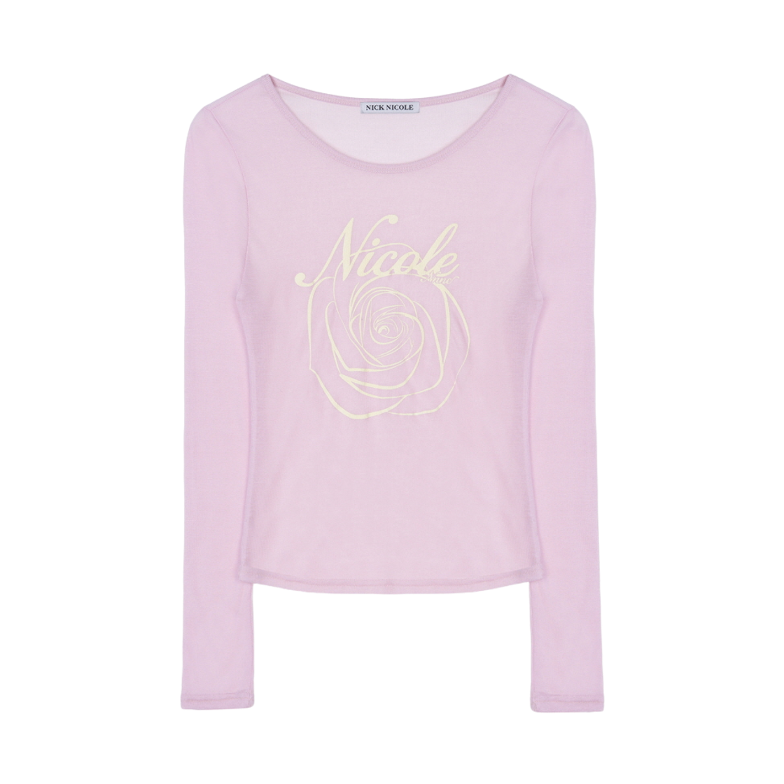 닉앤니콜 니콜 로즈 롱 슬리브 탑 핑크(NICK&NICOLE Nicole Rose Long Sleeve Top Pink)