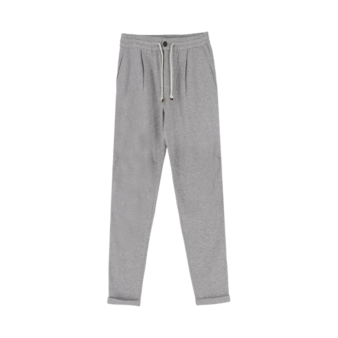 M0T353353G-C9300 Brunello Cucinelli Drawstring Waist Plain Track Pants Light Grey