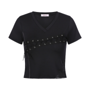 SØAR Flatlock Sporty Corset Top Black