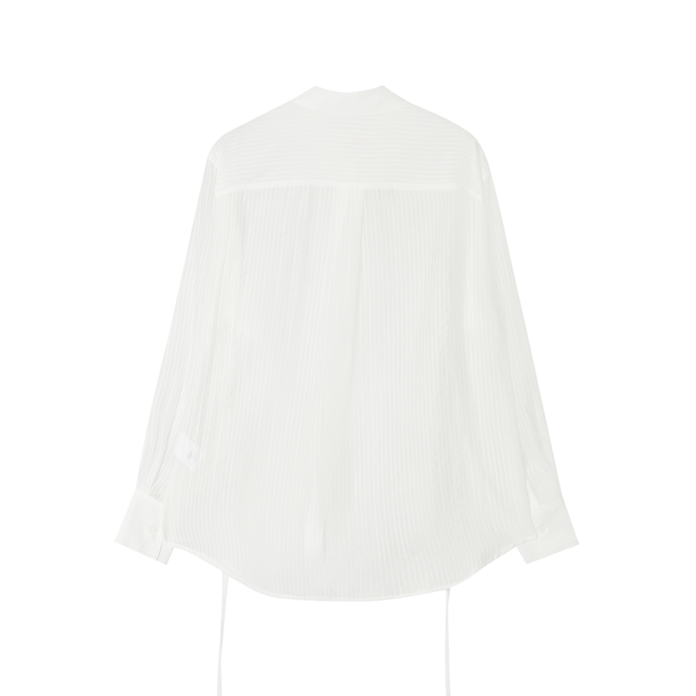 지비에이치 어패럴 시어 스트랩 블라우스 / 화이트(GBH APPAREL Sheer Strap Blouse / White) - 2