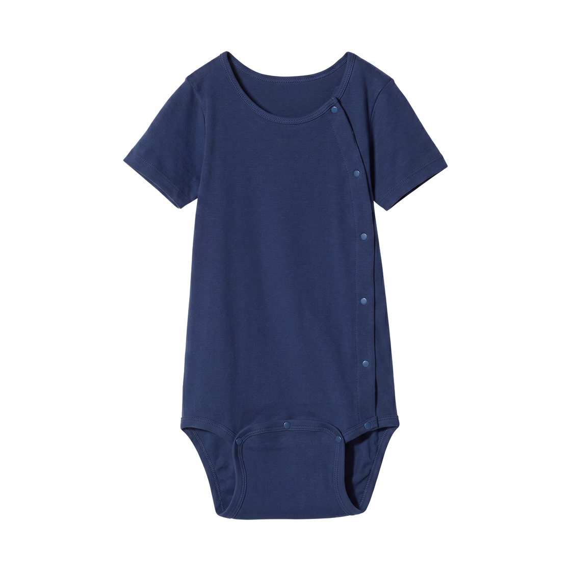 459545-69 (Kids) Uniqlo Cotton Front Crewneck Bodysuit Navy