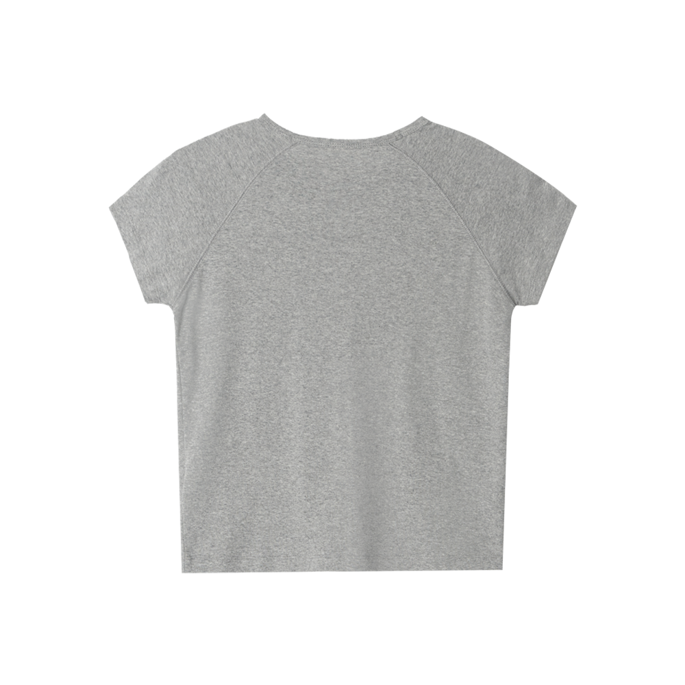 지비에이치 어패럴 위노나 탑 / 멜란지 그레이(GBH APPAREL Winona Top / Melange Grey) - 2