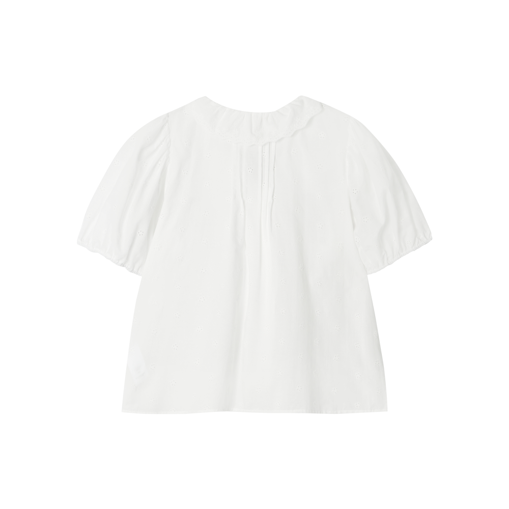 지비에이치 어패럴 코튼 레이스 블라우스 / 화이트(GBH APPAREL Cotton Lace Blouse / White) - 2