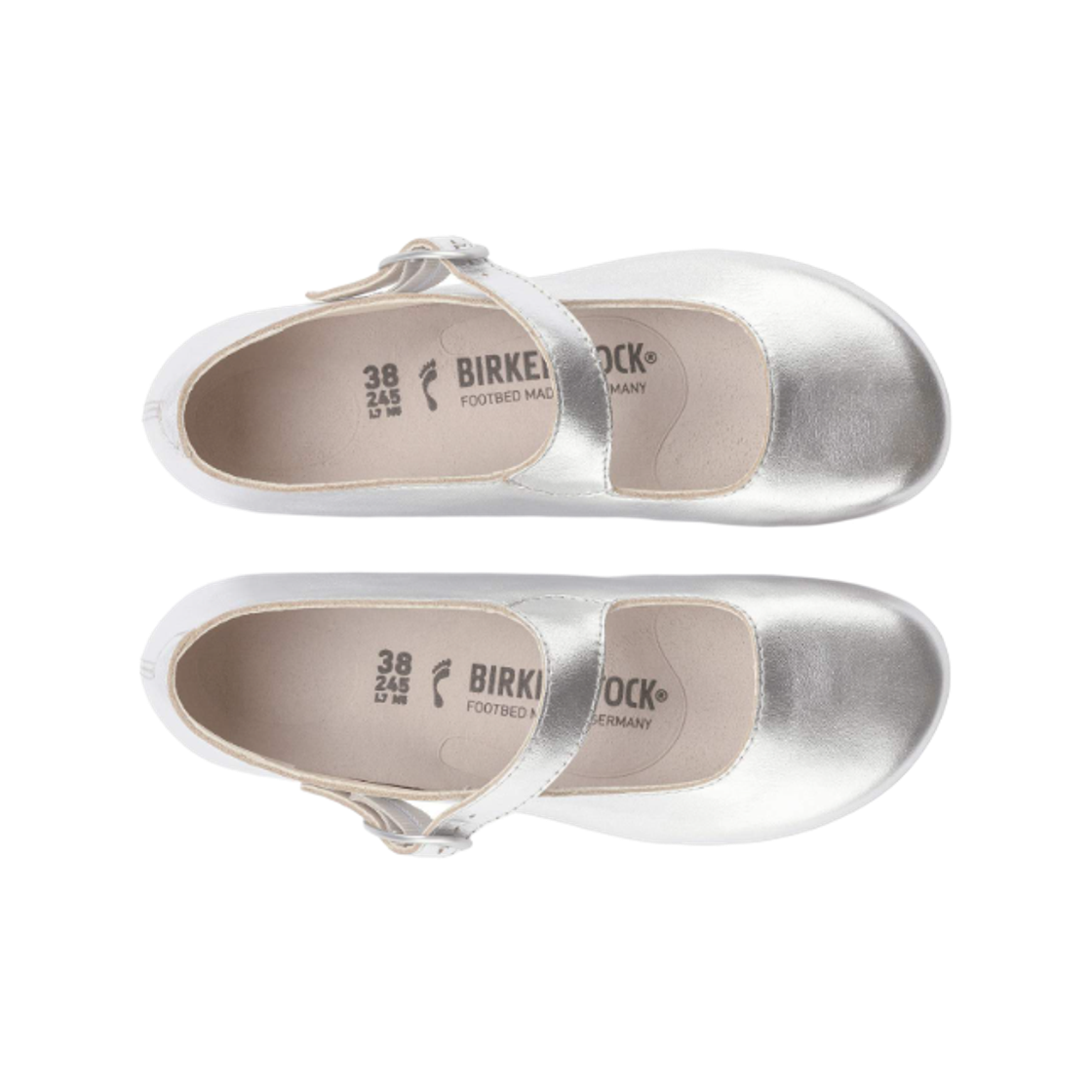 (W) 버켄스탁 트레이시 내츄럴 레더 실버 - 레귤러((W) Birkenstock Tracy Natural Leather Silver - Regular) - 2