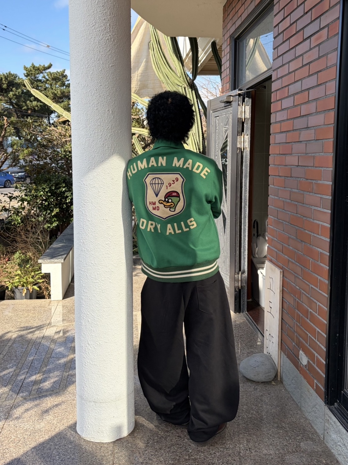 Human Made Military Jacket Green 착용 스타일 - 2