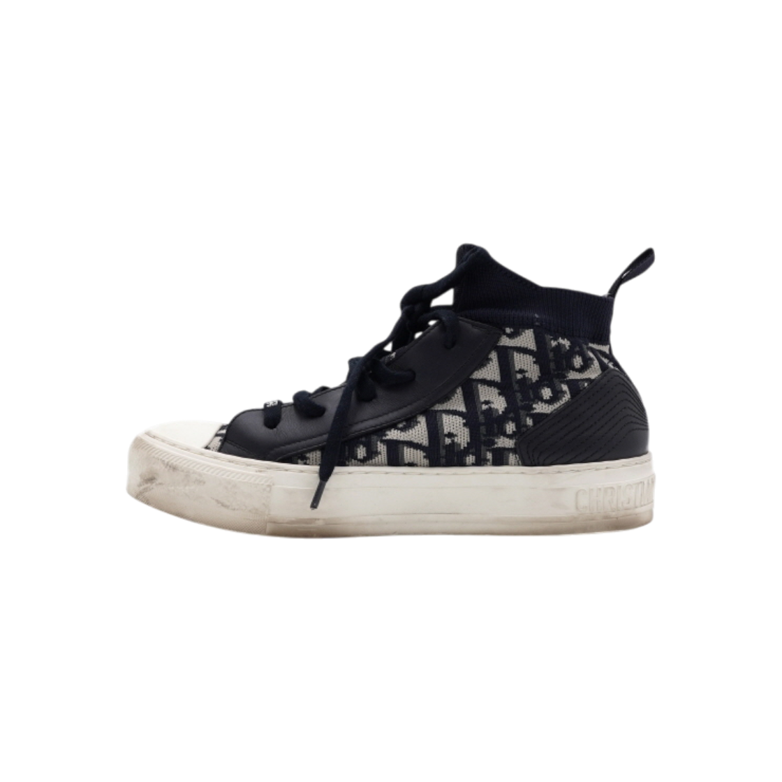 IT7QP7KJEMGV Dior KCK393TOK Deep Blue Oblique Walk'n'Dior Platform Sneakers