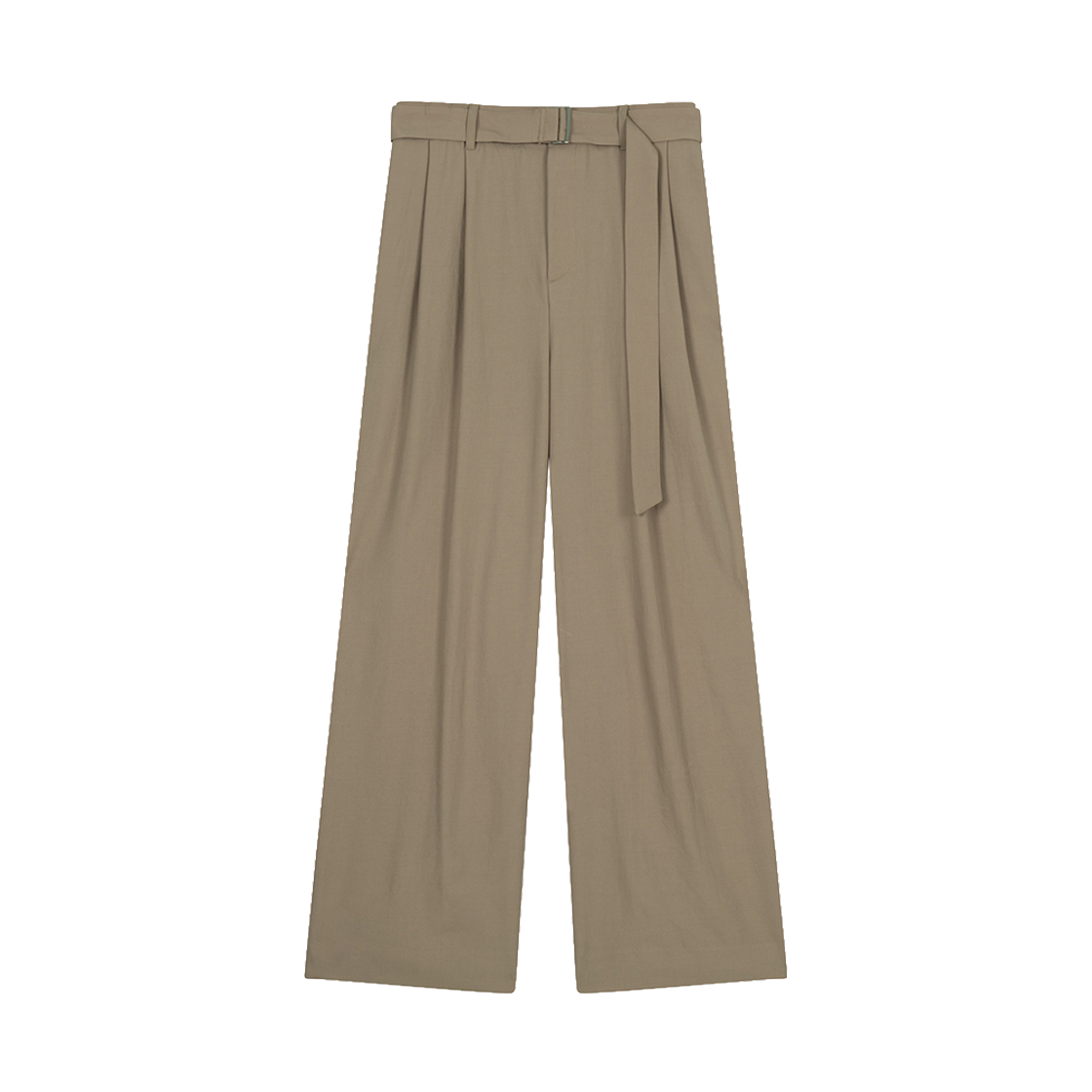 지오송지오 컬렉션 벨티드 와이드 팬츠 베이지 BI2PT204BE(ZIOSONGZIO COLLECTION Belted Wide Pants Beige) - 1