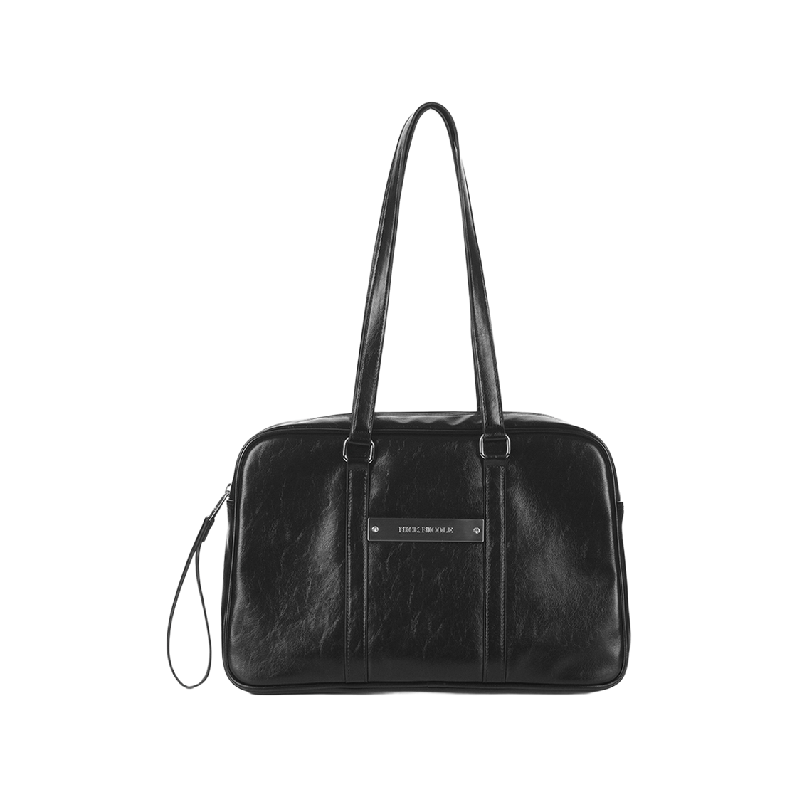 N_SS NICK&NICOLE Crystal Leather Boston Bag Black