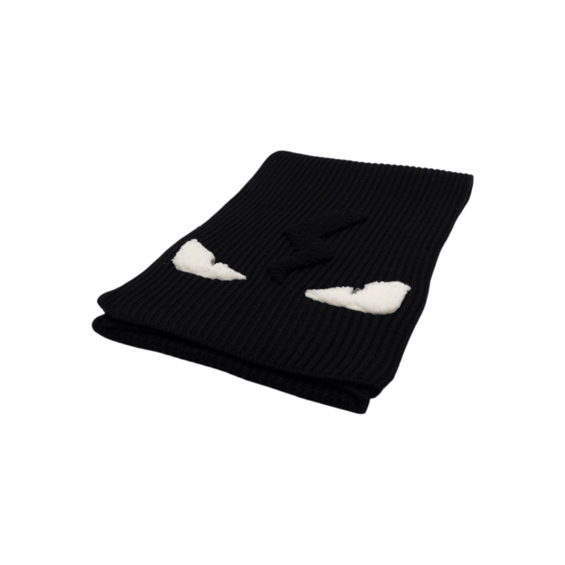 펜디 FX5124 I19 블랙 울 BAG BUGS 몬스터 눈 니트 남여공용 스카프 머플러aa63665(Fendi FX5124 I19 Black Wool Bag Bugs Monster Eye Knit Scarf & Wrap Unisex) - 1