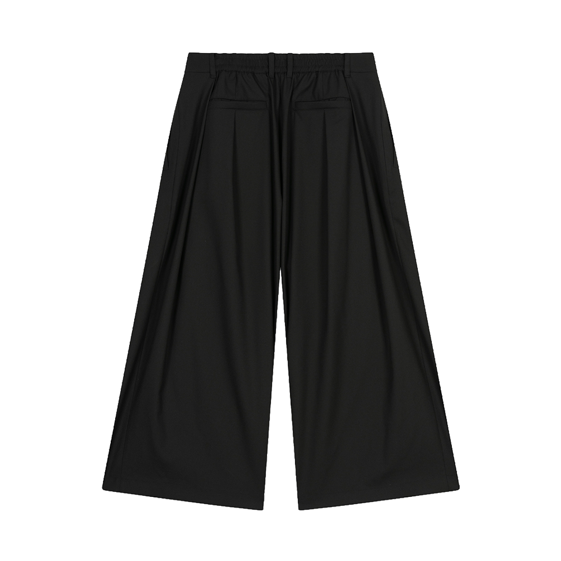 지오송지오 컬렉션 폴드 크롭 와이드 팬츠 블랙 BI2PT205BK(ZIOSONGZIO COLLECTION Fold Crop Wide Pants Black) - 2
