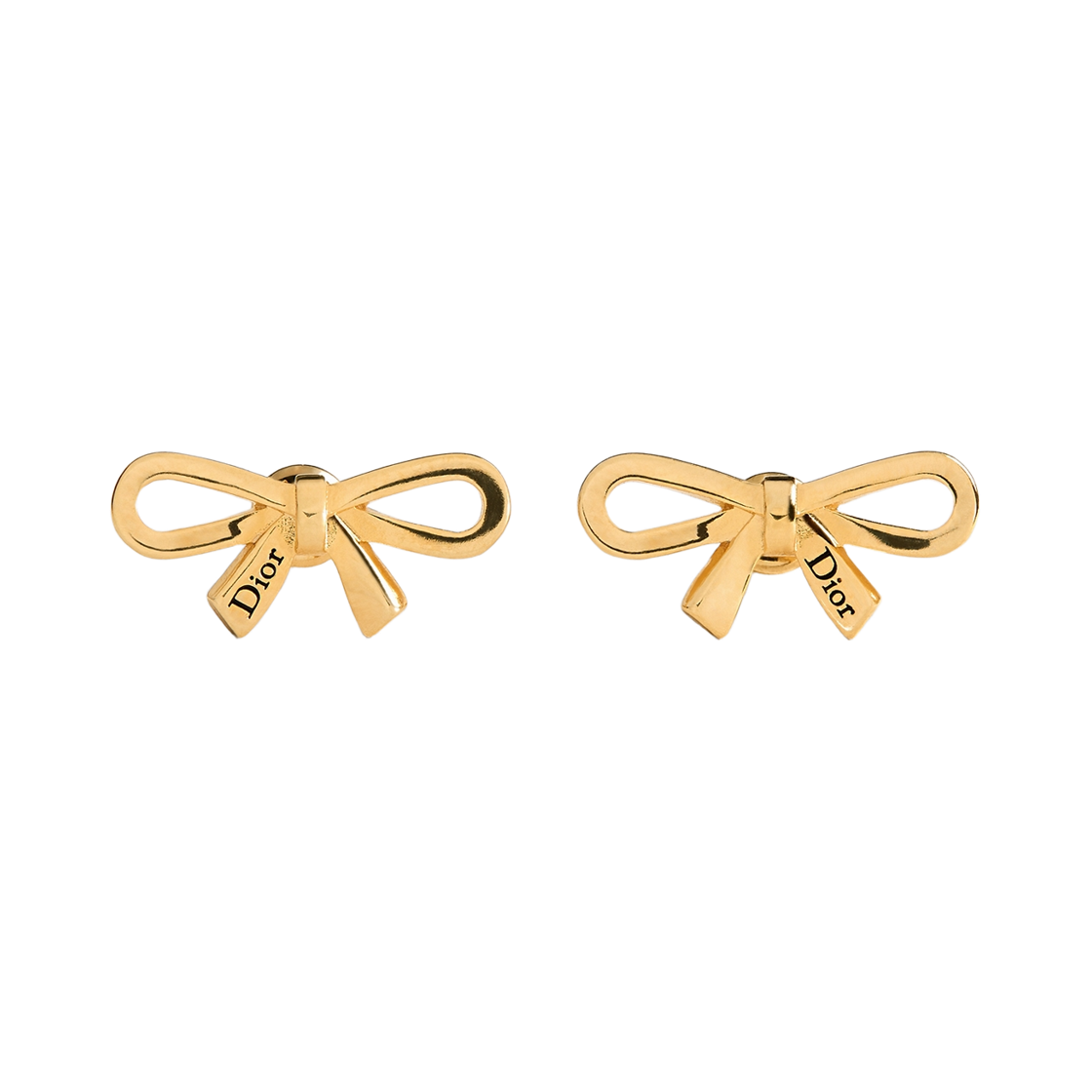E4814WOMMT-D300 (W) Dior Darling Stud Earrings Gold Finish Metal Gold