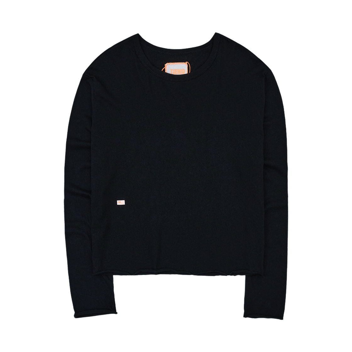 투위드 거즈크롭 롱슬리브 티셔츠 블랙(Tuewid Gauze Crop Longsleeve T-Shirts Black) - 1