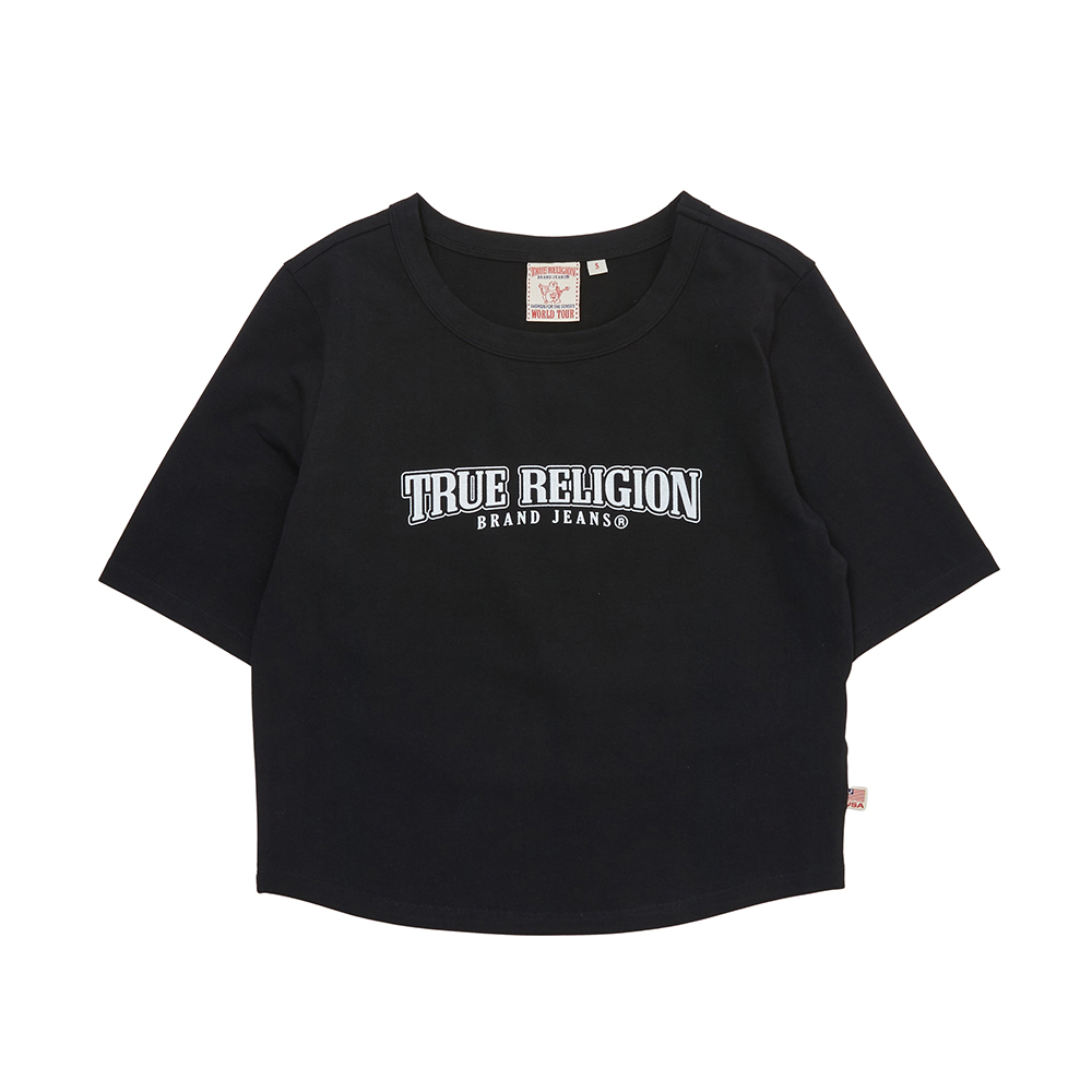 트루릴리젼 TR 로고 크롭 티셔츠 블랙(True Religion TR Logo Crop T-Shirt_Black) - 2