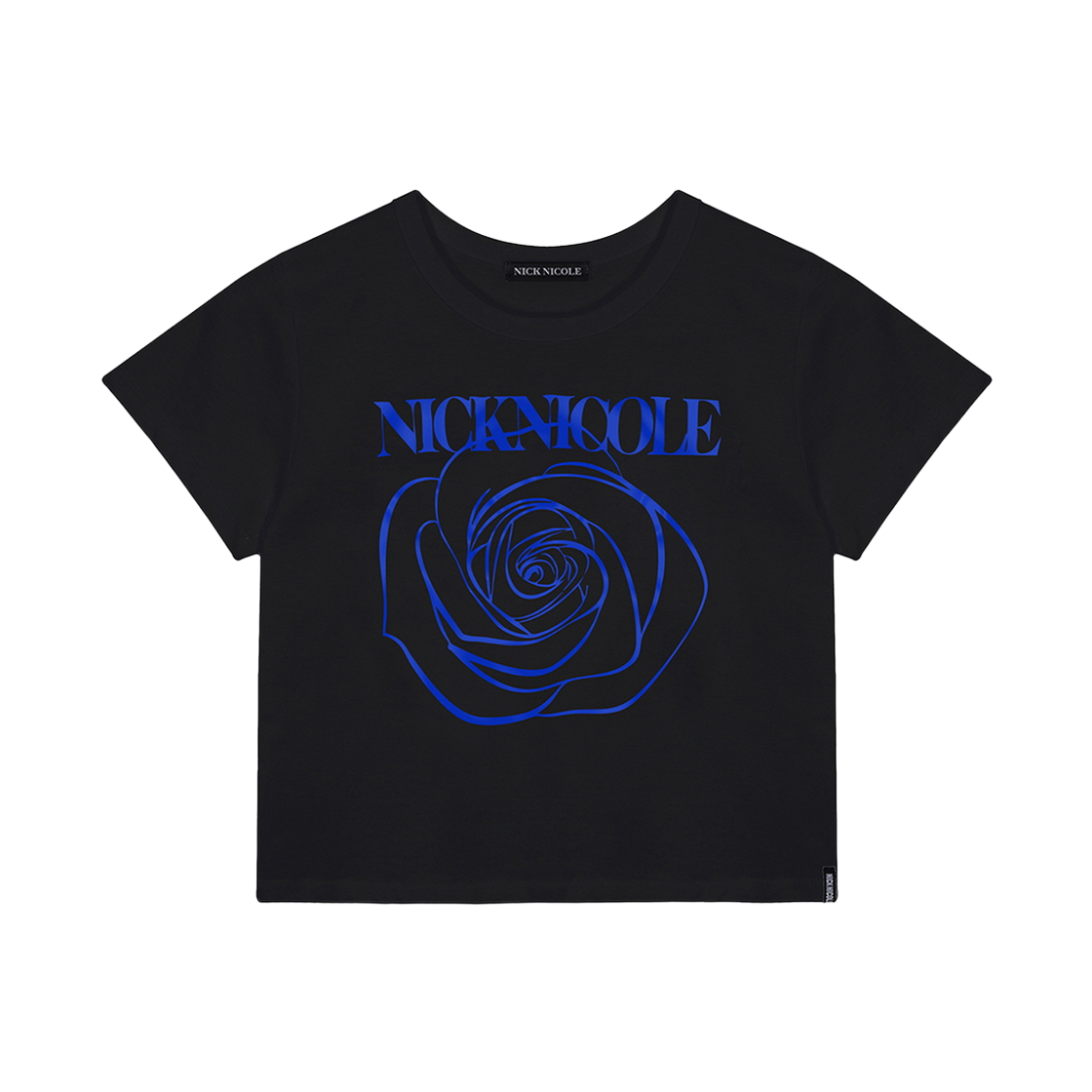 N_SS NICK&NICOLE Rose Signature Crop Top Black Blue