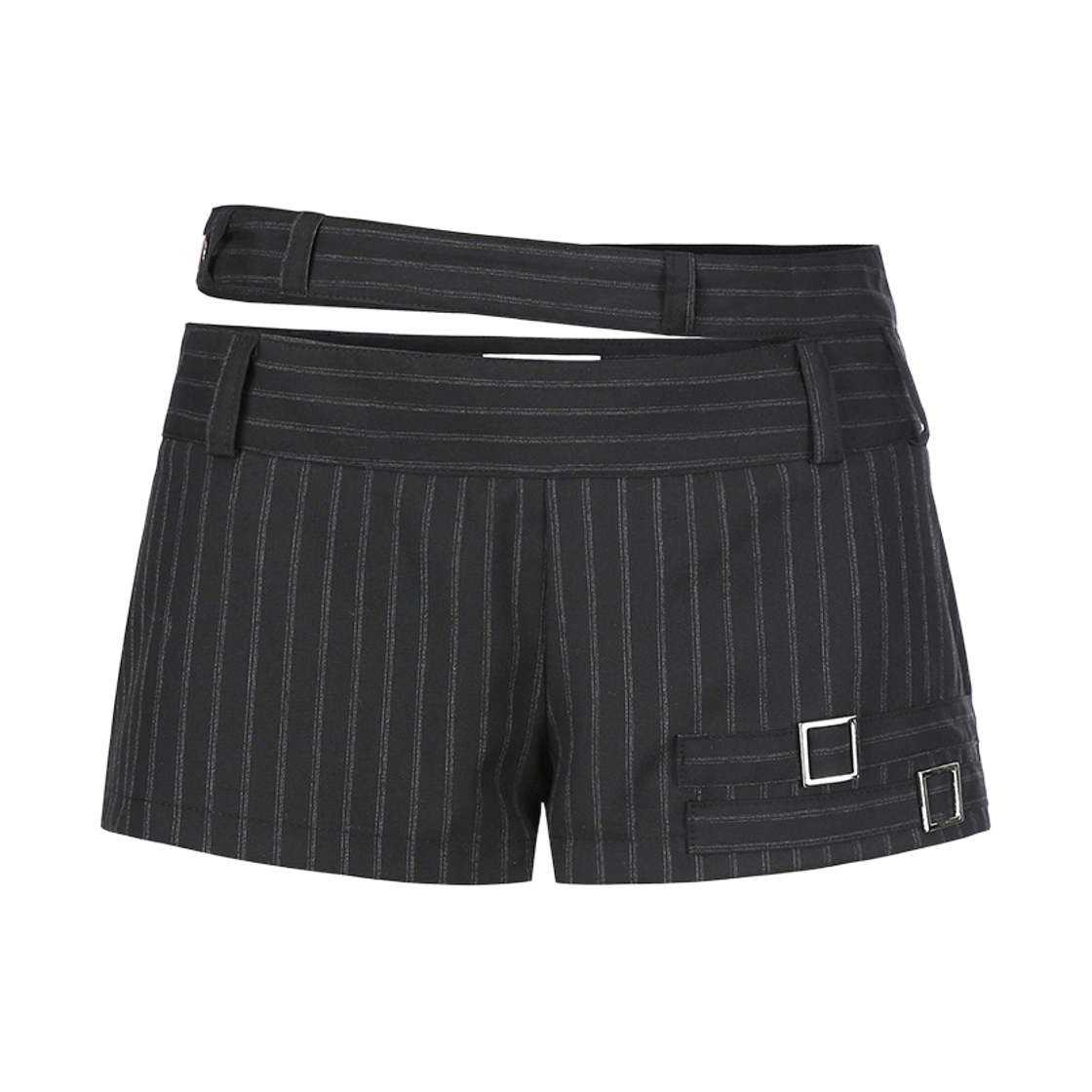 쇠아 투벨트 스트라이프 마이크로 숏팬츠 블랙(SØAR 2 Waistband Stripe Micro Short Pants Black) - 1