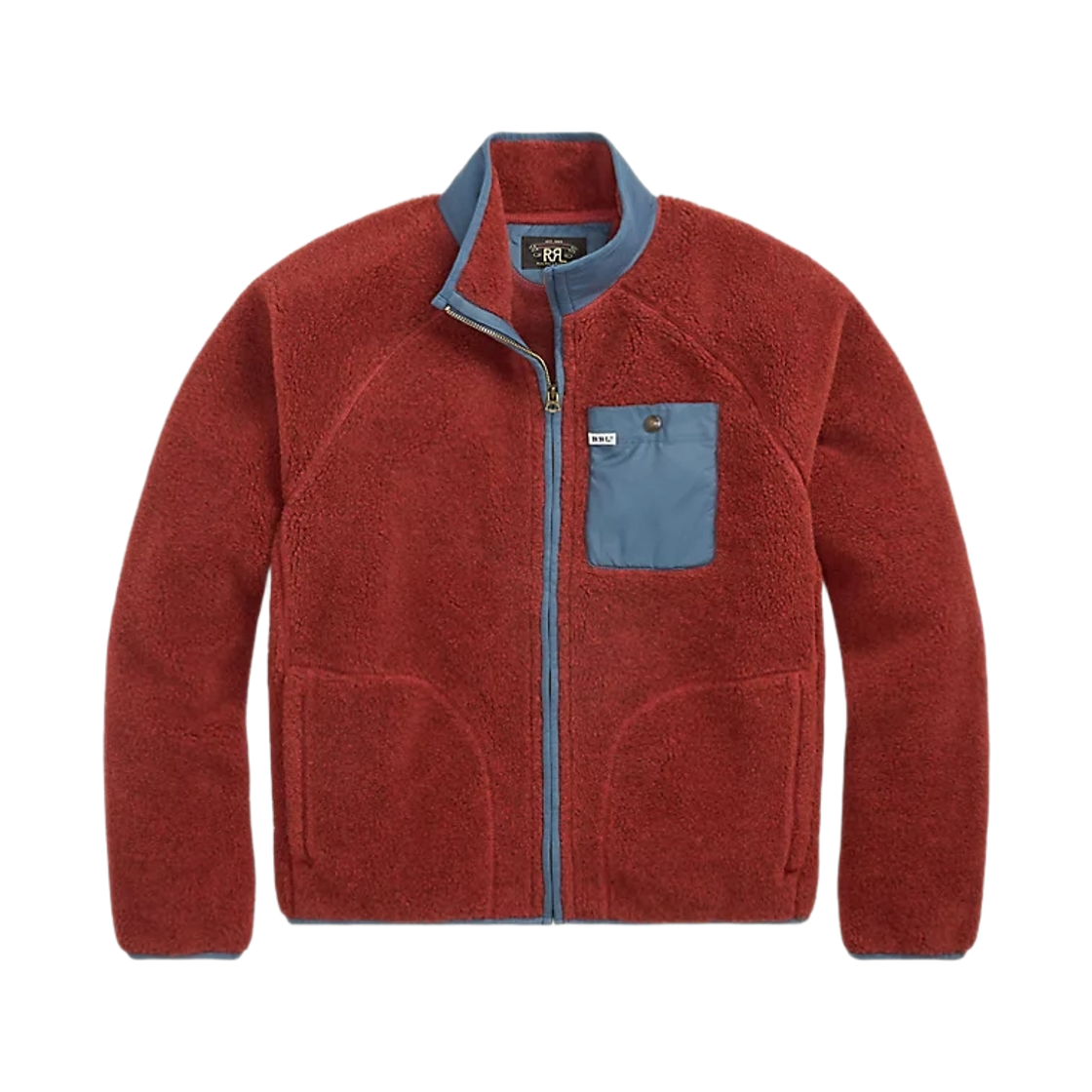 더블알엘  울 블렌드 파일 플리스 자켓 레드 헤더(Double RL Wool Blend Pile Fleece Jacket Red Heather)
