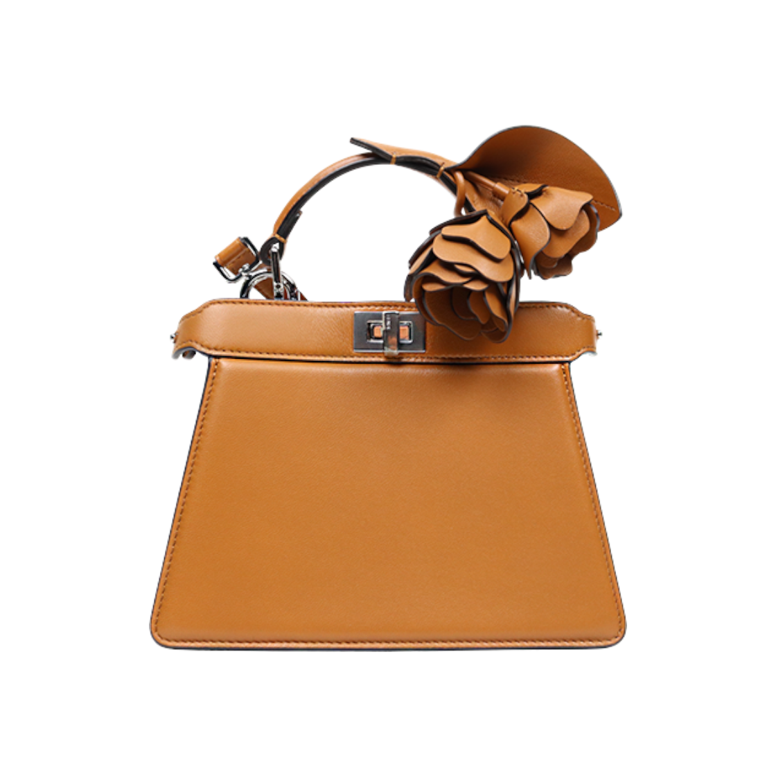 펜디 쁘띠 브라운 레더 피카부 아이씨유 숄더백 C-A44372(Fendi Petite Brown Leather Peekaboo ISeeU Shoulder Bag C-A44372) - 1
