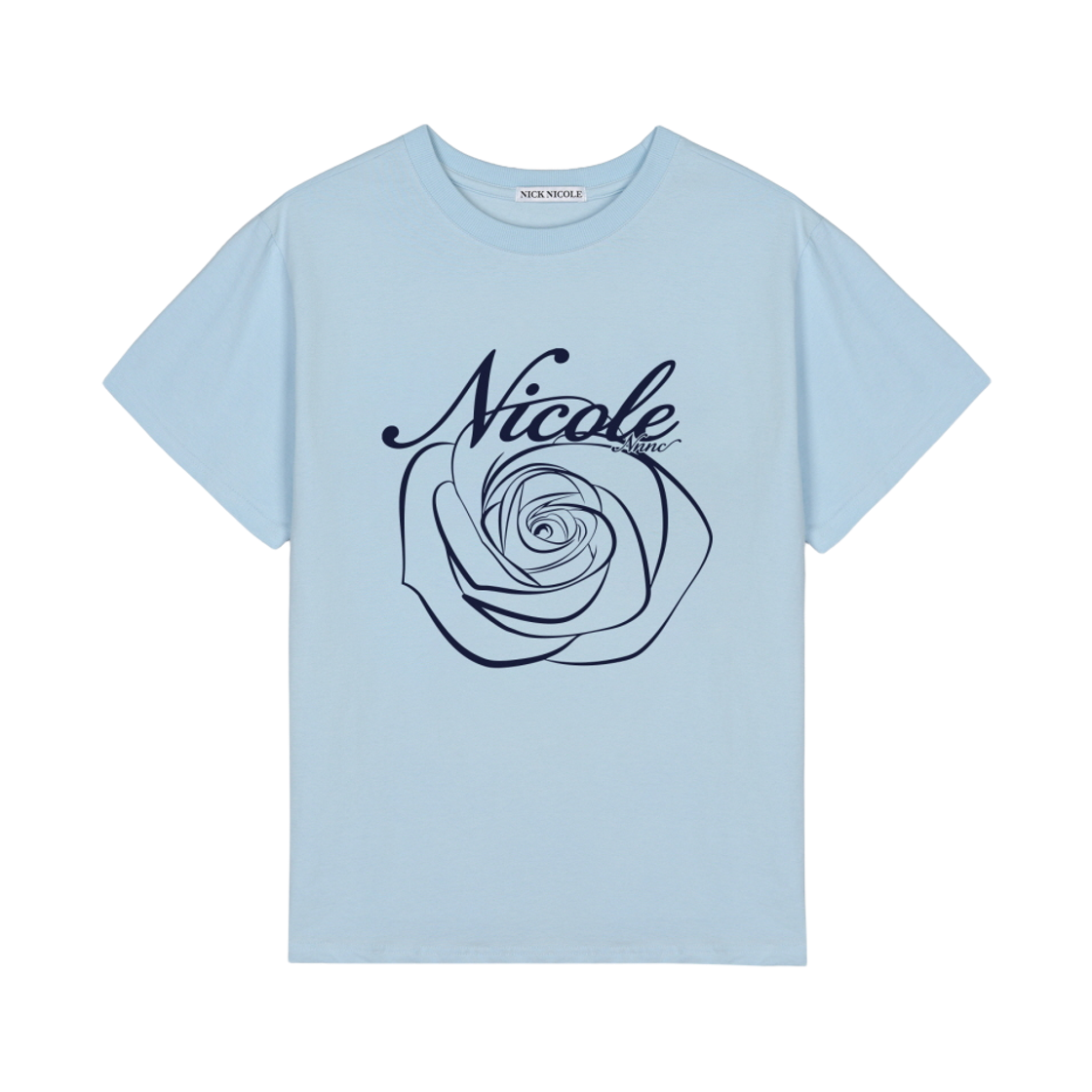 닉앤니콜 니콜 로즈 슬리브 탑 소라 네이비(NICK&NICOLE Nicole Rose Sleeve Top Sora Navy)