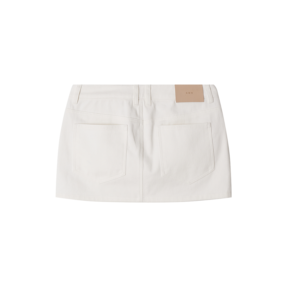 지비에이치 어패럴 스터드 포인트 미니 스커트 / 화이트(GBH APPAREL Stud Point Mini Skirt / White) - 2