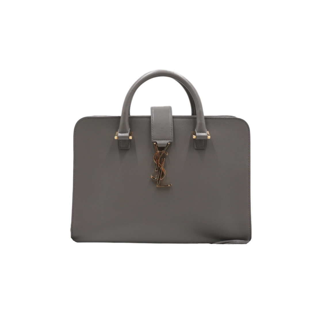 ITF4WEI3E6BW Saint Laurent Gray Monogram Cabas Small Tote & Shoulder Bag