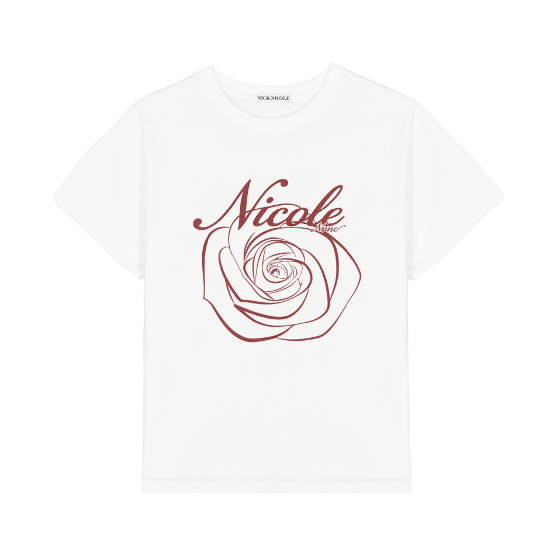 N_SS NICK&NICOLE Nicole Rose Sleeve Top Cream Burgundy