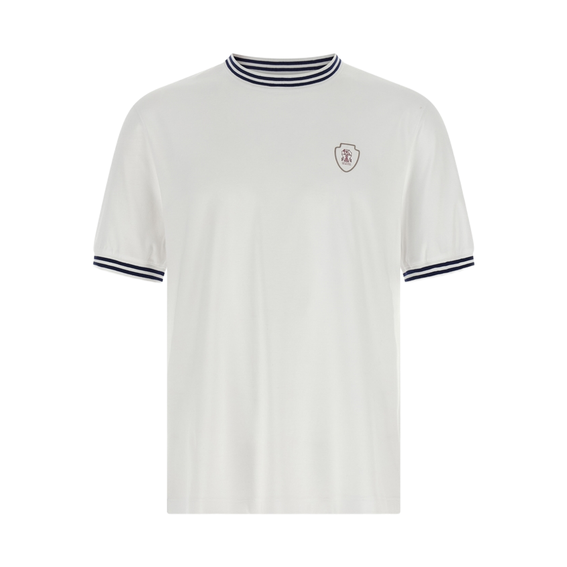 M0B131386T-C6159 Brunello Cucinelli Short Sleeve T-Shirt White