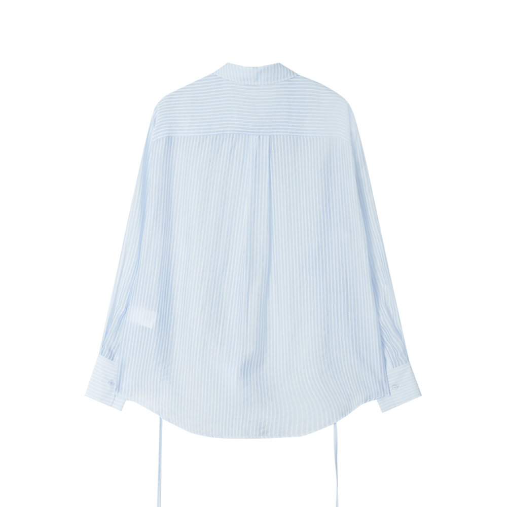 지비에이치 어패럴 시어 스트랩 블라우스 / 라이트 블루(GBH APPAREL Sheer Strap Blouse / Light Blue) - 2