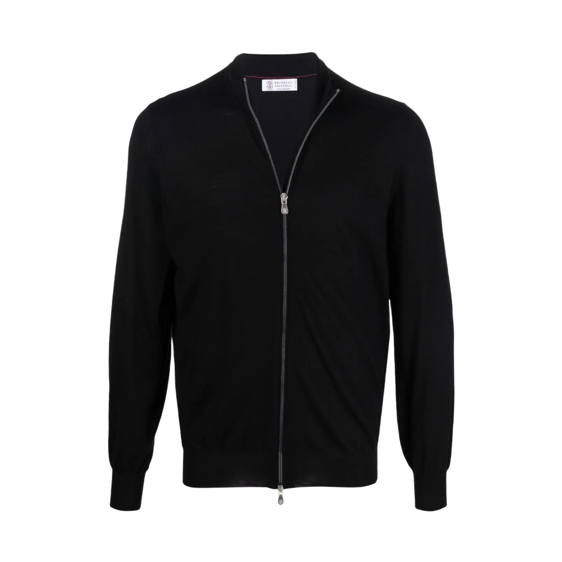 브루넬로 쿠치넬리 울 캐시미어 지퍼 가디건 블랙(Brunello Cucinelli Wool Cashmere Zipped Cardigan Black) - 1