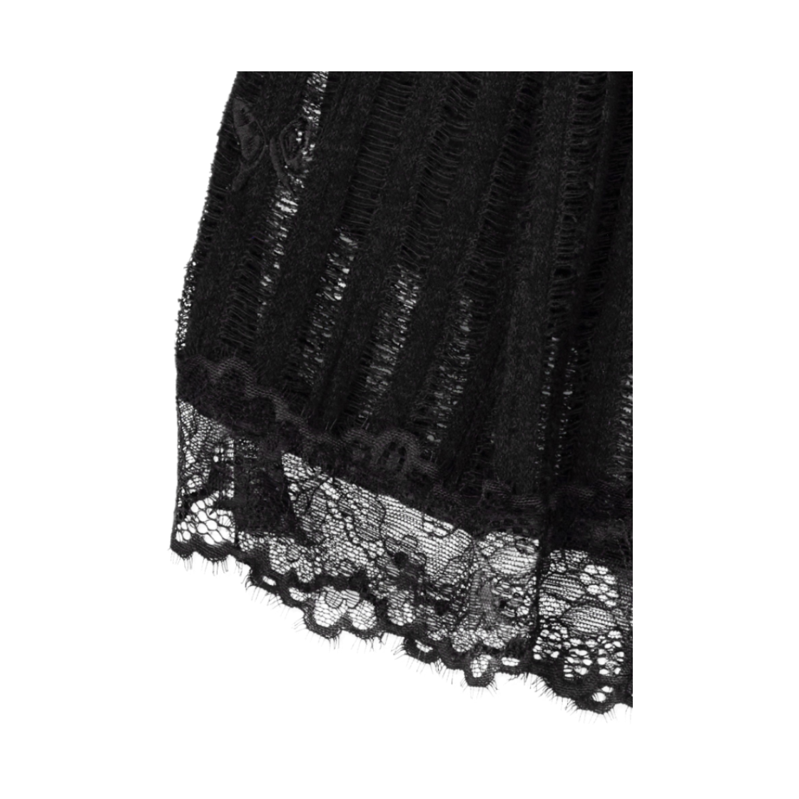 구월십일 니트 매쉬 스커트 팬츠 블랙(GUWOLSIBIL Knit Mash Skirt Pants Black) - 4