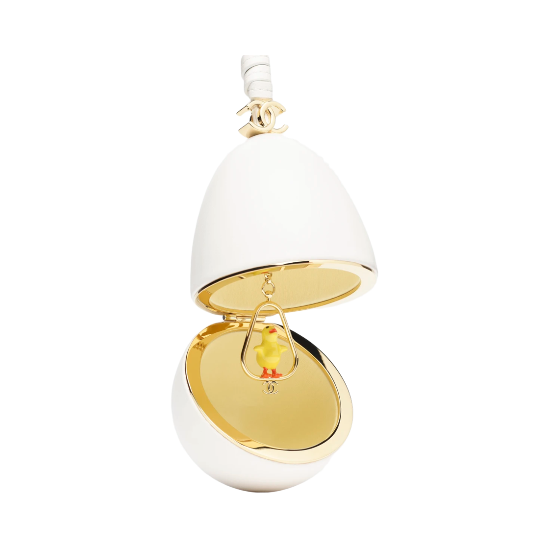 샤넬 미니백 참 램스킨 & 골드 메탈 화이트(Chanel Mini Bag Charm Lambskin & Gold White) - 3
