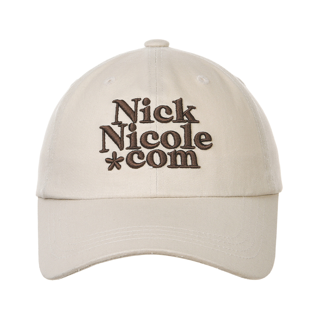 N_SS NICK&NICOLE NN Dotcom Signature Ball Cap Vintage Beige Brown